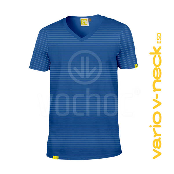 Pracovní triko do "V" CHAMEO VARIO V-NECK ESD, royal