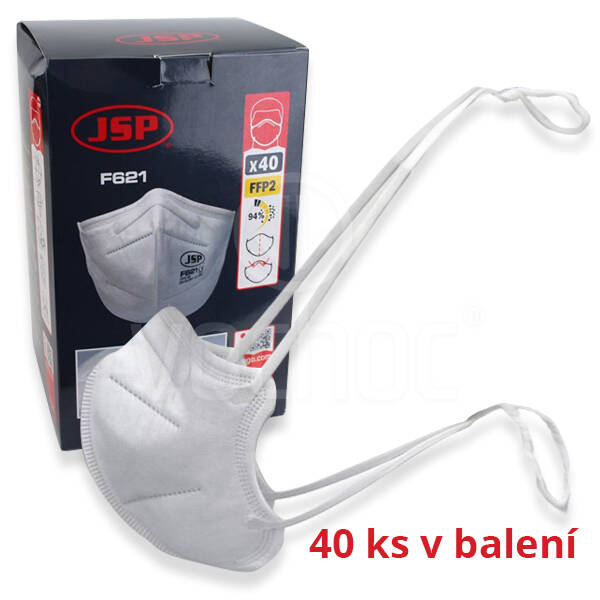 Respirátor FFP2 JSP F621 bez ventilku, 40ks