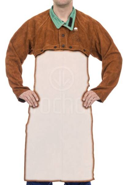 Svářečské rukávy WELDAS Lava Brown, vel.3XL