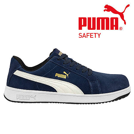 Bezpečnostní polobotka PUMA ICONIC SUEDE NAVY LOW S1P