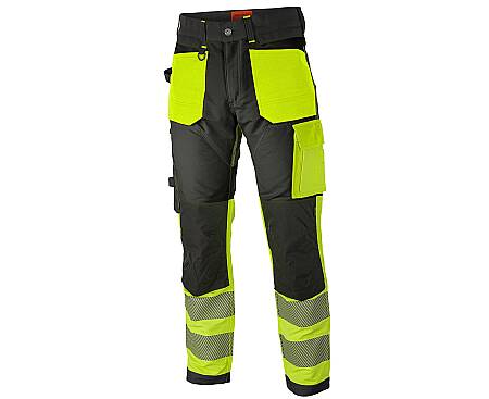 Reflexní strečové kalhoty Bennon EREBOS class1 Hi-VIS, černé