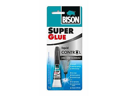 Sekundové lepidlo v tubě s dávkovačem BISON SUPER GLUE CONTROL 3 g